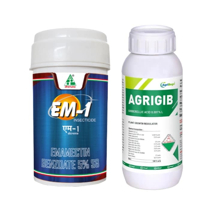 ShaktiSewaSafe Crop Combo (EM-1 100gm + Agrigib 500ml) Effective Pest Control And Plant Growth